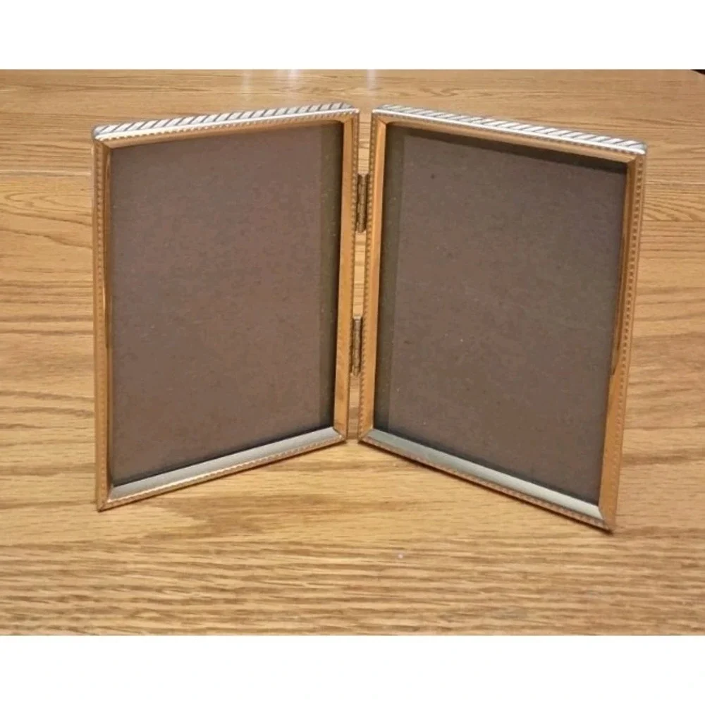 Vintage Mixed Picture Frame Lot MCM Tri-fold Bi-fold & 2- Singles Cottagecore